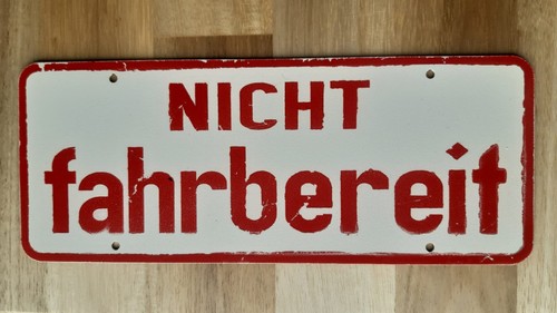 Fahrbereit motorrad schild - fahrbereit,