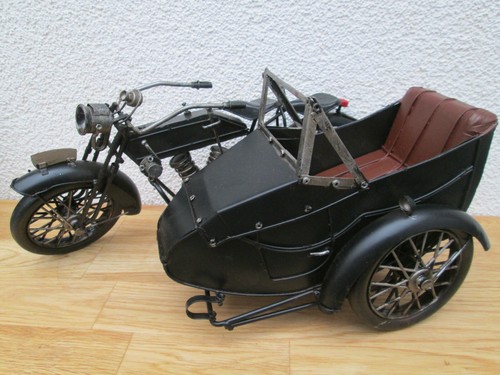 Motorrad mit seitwagen antik - ,