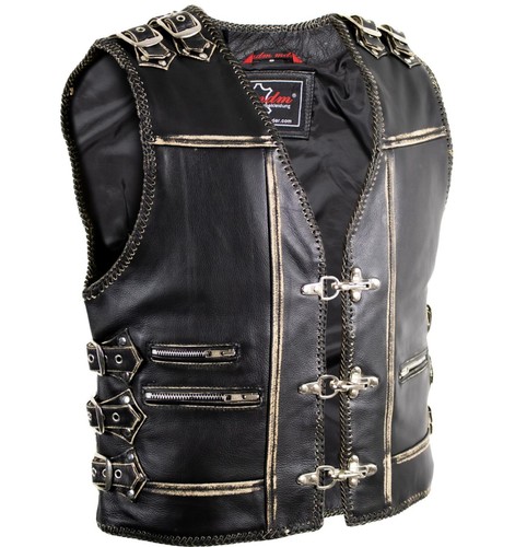 Lederweste antik used look - lederweste,