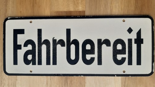 Fahrbereit motorrad schild - fahrbereit,